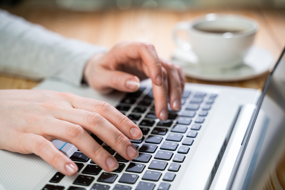 Laptop, work, keyboard